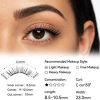 Magnetic False Eyelashes – Cloudy and Dark Reusable Natural Wispy Lashes with Storage Case
