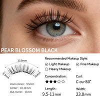 Cherry Blossom Black magnetic lashes size guide