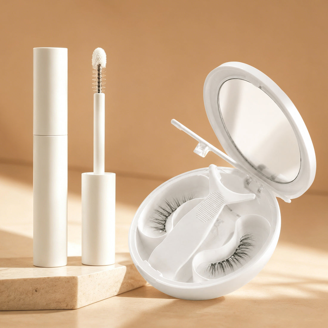 Magnetic False Eyelashes – Reusable Natural Wispy Lashes with Storage Case
