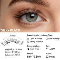 Cloudy and Dark magnetic lashes size guide