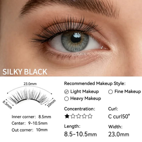 Cloudy and Dark magnetic lashes size guide