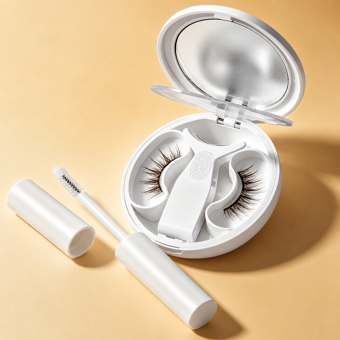 Sunset Brown magnetic lashes with storage case